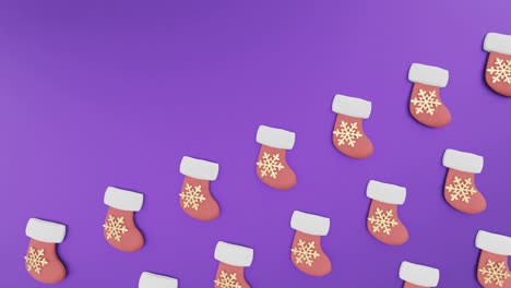 medias festivas: un fondo plano de navidad púrpura vertical