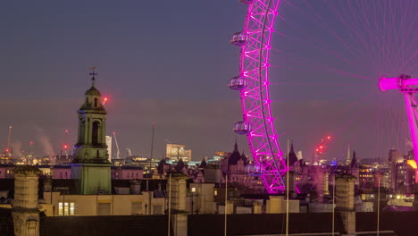 london eye and skyline, london, england