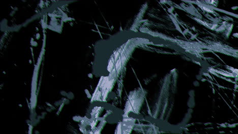 animación de movimiento y cambio de textura azul y espacio de copia en fondo negro