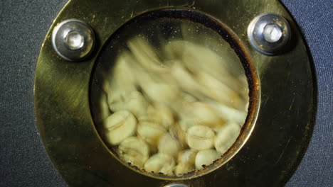 window on modern coffee roasting machine