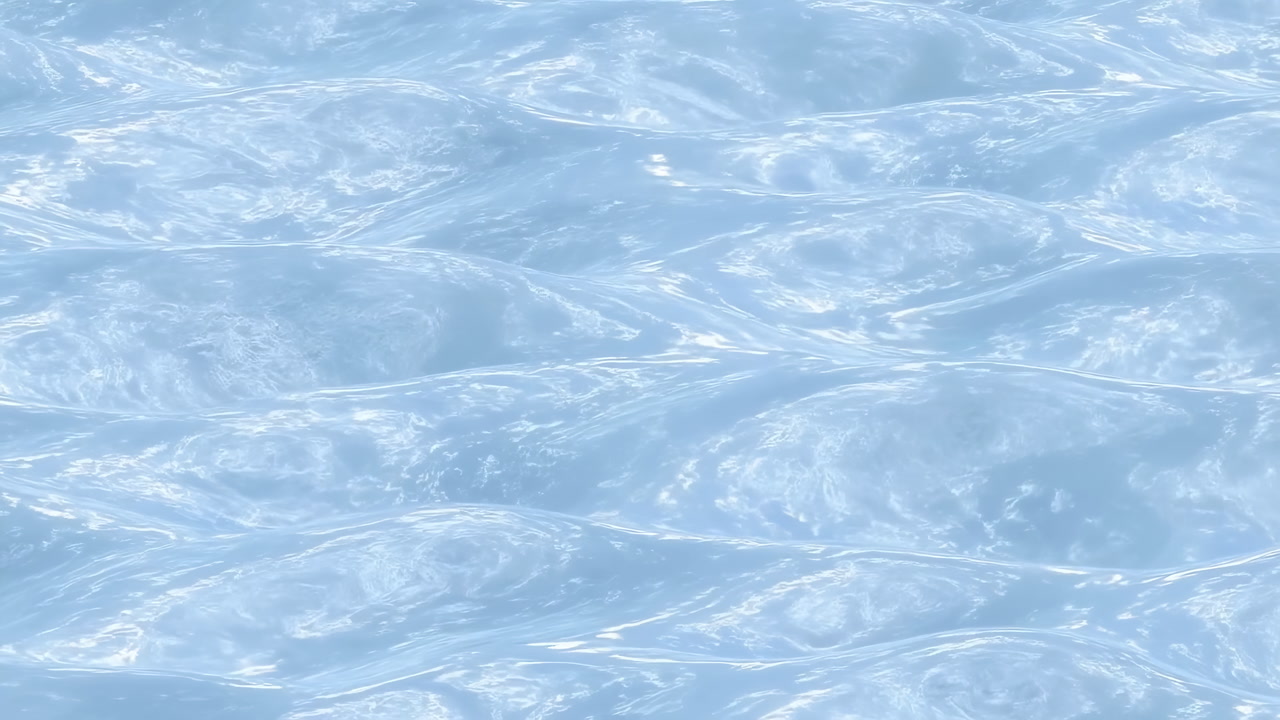 Shimmering Blue Water Surface, Gentle Ripples Closeup Loopable Footage Ideal For Relaxation, Meditation, Spa