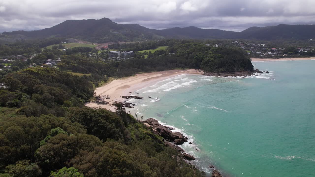 Scenic Aerial View Showcasing the Stunning Coastline of Charlesworth Beach and Diggers Beach.