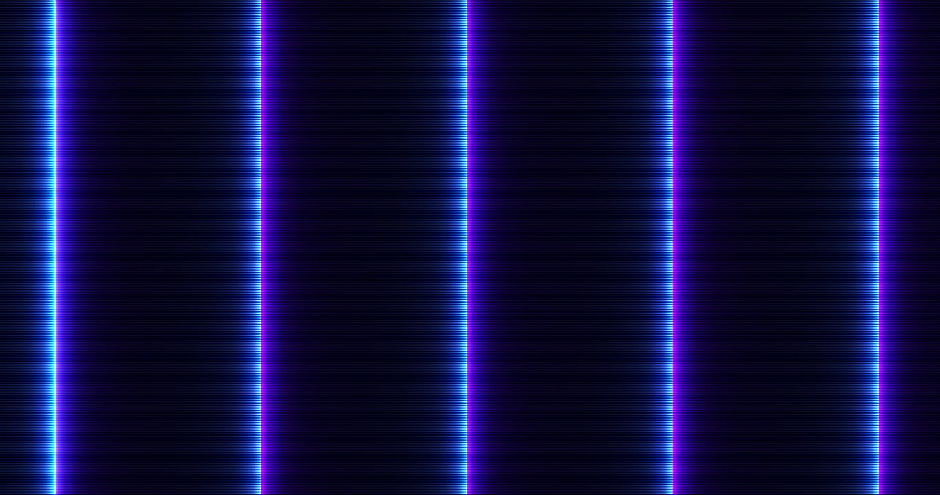 Abstract neon blue and purple vertical glowing scan lines