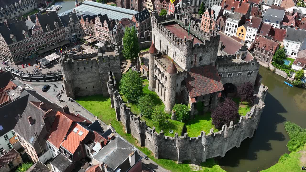 그라벤스틴 성, 동 플랑드르, 겐트, 플랑드르크 지역, 벨기에, 2022년 6월