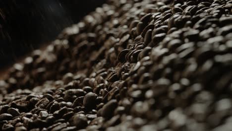 large pile of coffee beans spins around