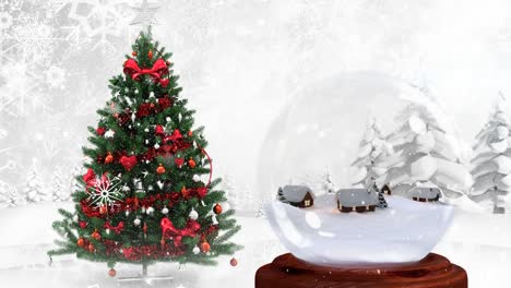 Hermosa-Animación-Navideña-Del-árbol-De-Navidad-En-Un-Bosque-Mágico-4k