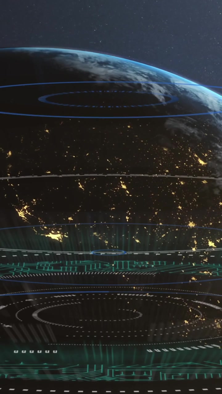 Animation of globe over network of connections