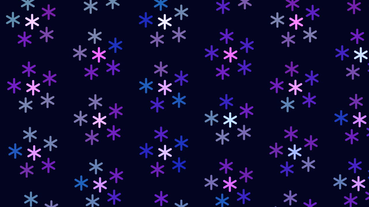 Winter wonderland intricate black and purple snowflake pattern