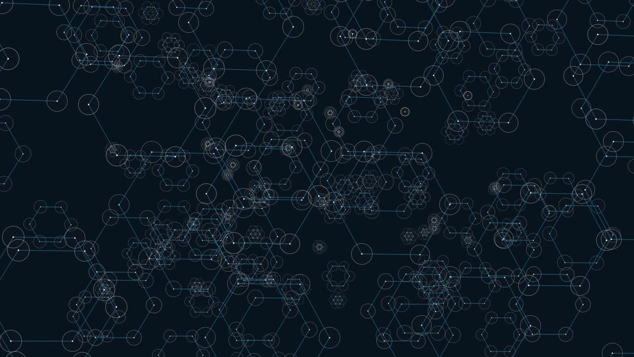 Visualizing molecular structure atoms and bonds revealed in blue circles and connecting lines