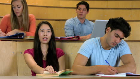 students sitting beside each other while learning