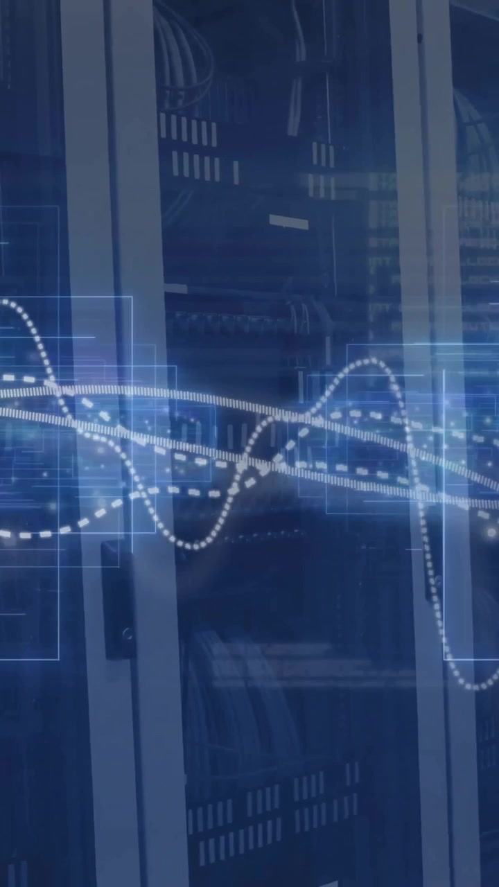Animation of digital data processing over computer servers