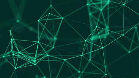 abstract polygonal space with dots and lines motion. data technology and scientific illustration. 3d rendering. seamless loop. 4k