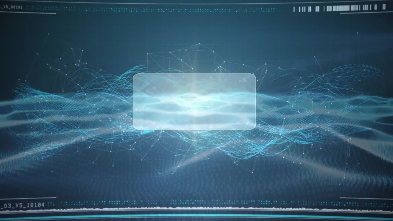 비즈니스맨의 손가락이 접속 네트워크와 함께 디지털 화면을 만지는 애니메이션