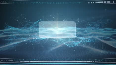 animación de un hombre de negocios tocando la pantalla digital con una red de conexiones