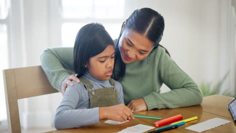 Educación,-Dibujo-Y-Madre,-Hogar,-Escuela,-Niño