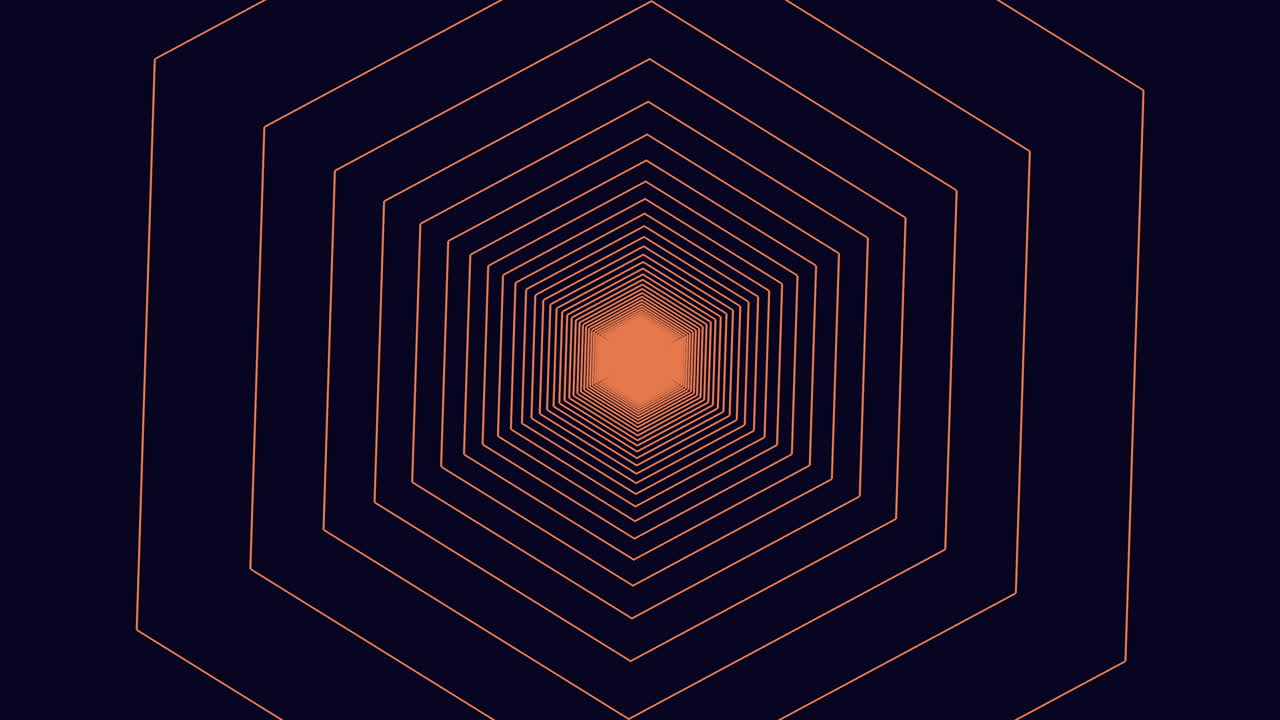 Vibrant 3d honeycomb spiral with illuminated center