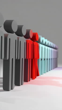 people in a line