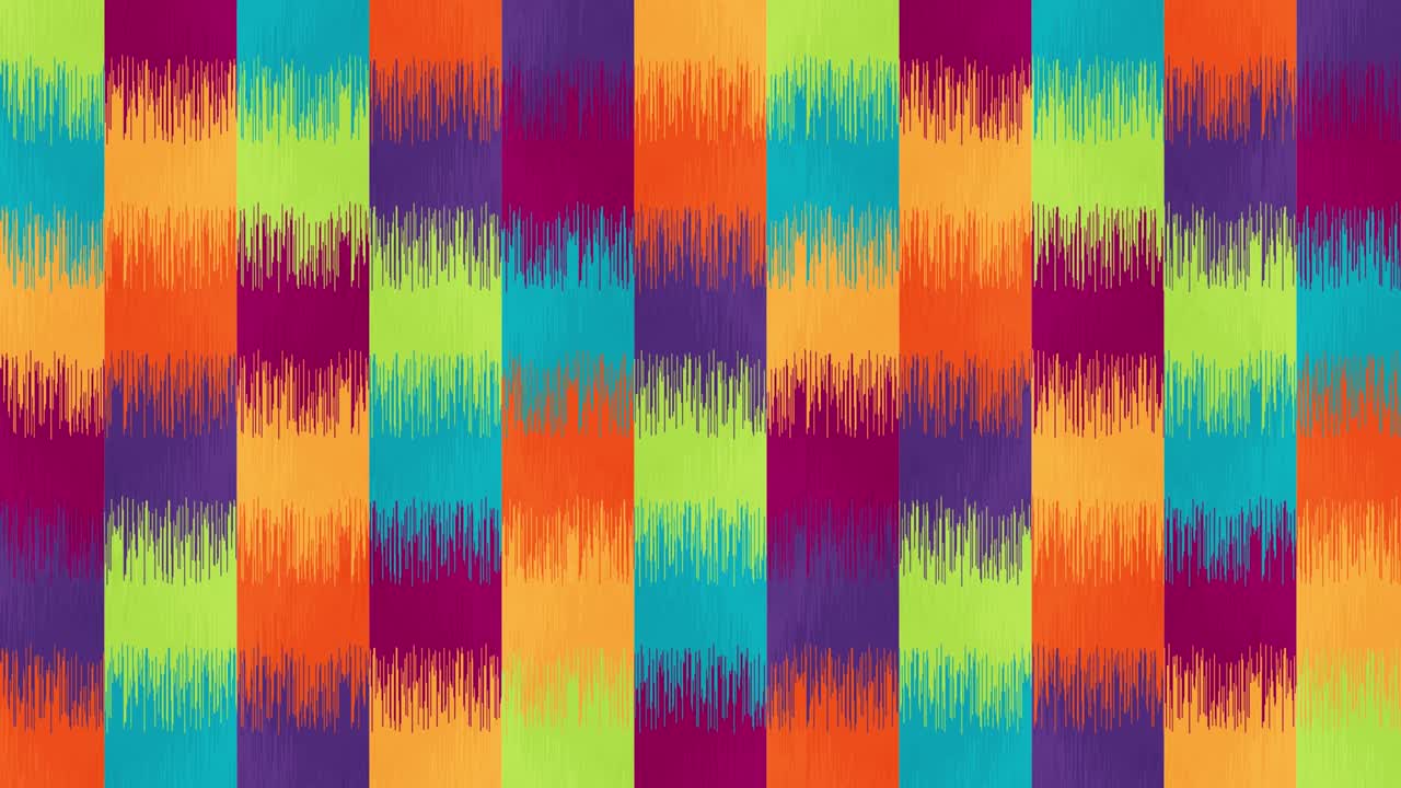 fondo de ondas de sonido abstractamente colorido. animación de video de movimiento 4k con forma colorida geométrica abstracta. patrón de arco iris digital