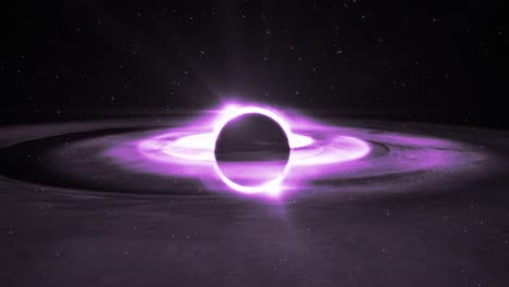 magenta black hole warping time and space