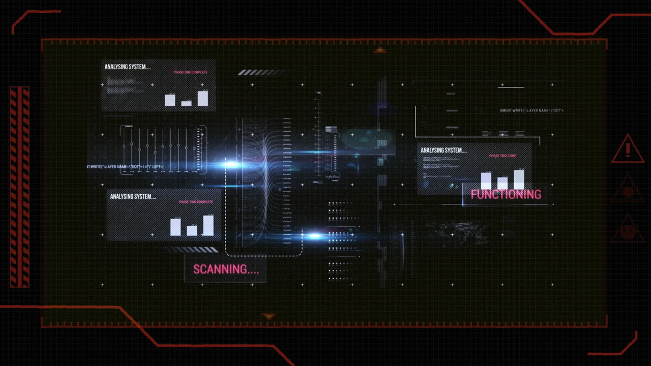 procesamiento de datos en fondo negro