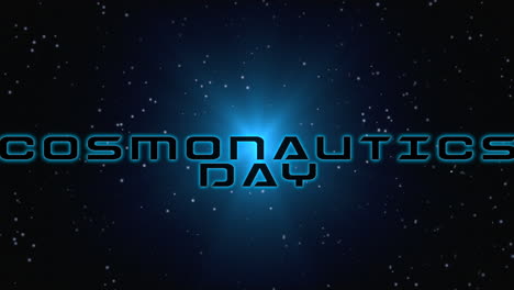 Cosmonautics-Day-with-blue-light-and-stars-field-in-dark-galaxy