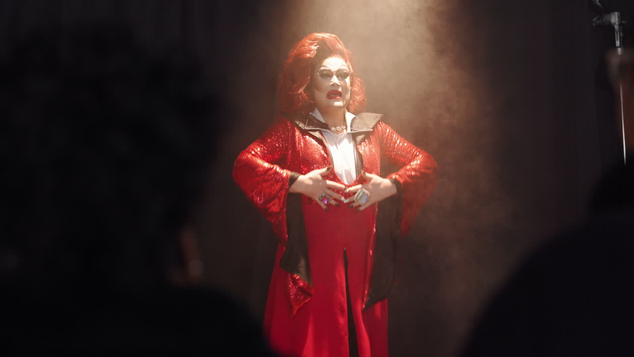 Drag queen performing on stage