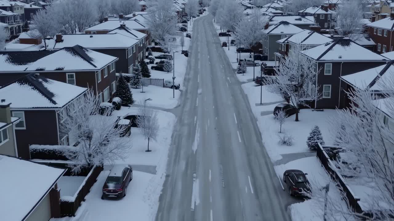 Winter Neighborhood Scene