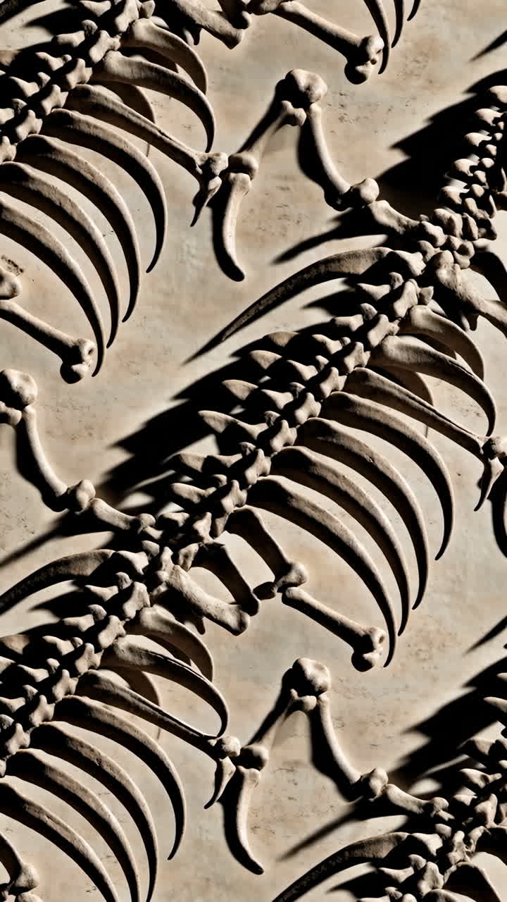 Repeating Pattern of Fossilized Skeletons