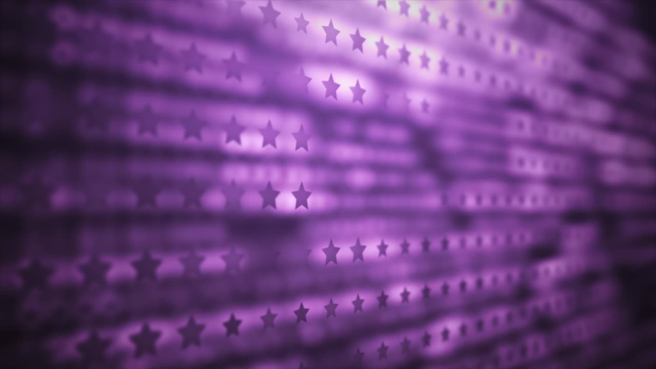 fondo de bucle digital púrpura abstracto con estrellas