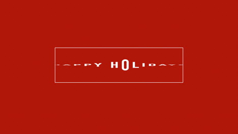 Festively-adorned-red-background-with-Happy-Holidays-text