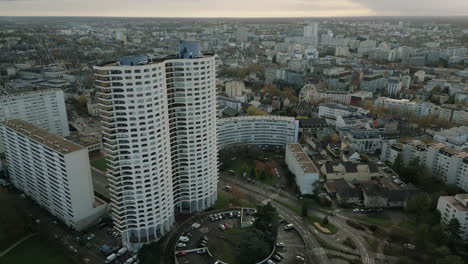 horizons towers residential skyscraper in bourg-l'évesque district of rennes, ille-et-vilaine, france