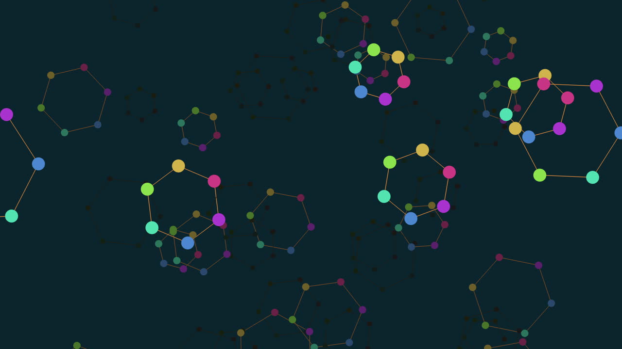 블루 그라데이션에 화려한 점이 있는 플라이 육각형 모양