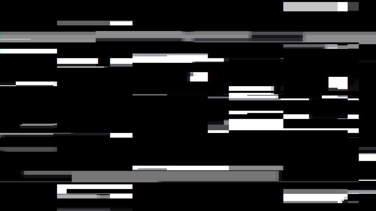 A flickering, analog TV signal with bad interference, static bar Loop Animation.