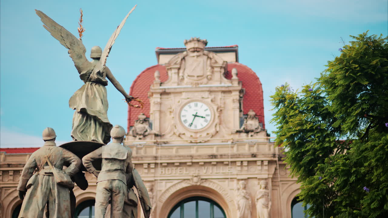 Front view of the Mairie de Cannes Town hall in Cannes, France