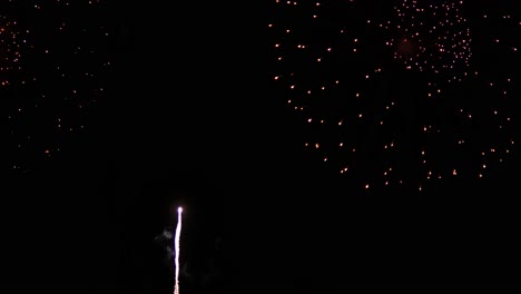 magia costera colorida fuegos artificiales explosivos en la noche