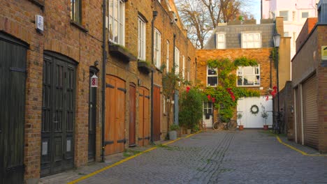 Arquitectura-Tipica-En-El-Barrio-De-Notting-Hill-En-Londres,-Inglaterra,-Reino-Unido