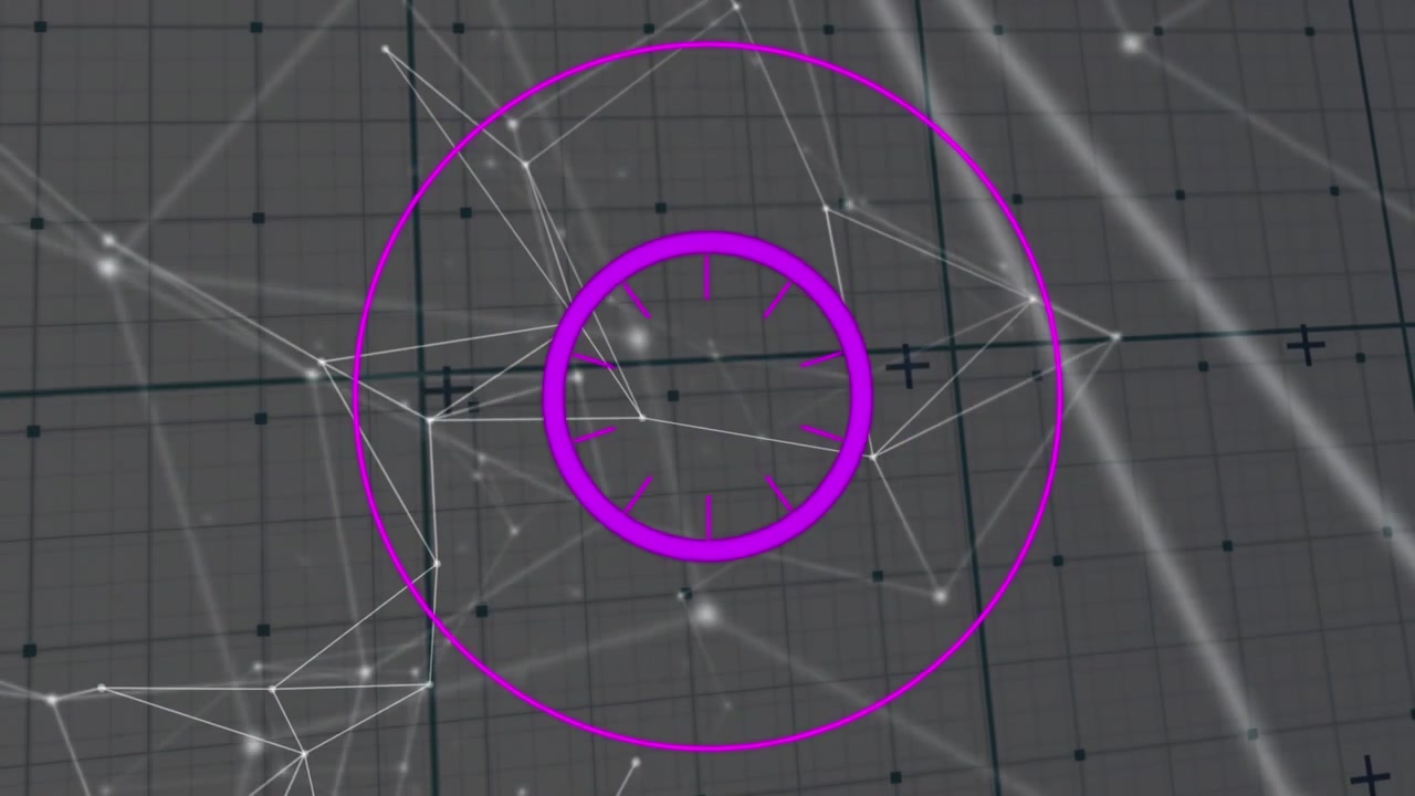 Animation of network of connections over scope scanning