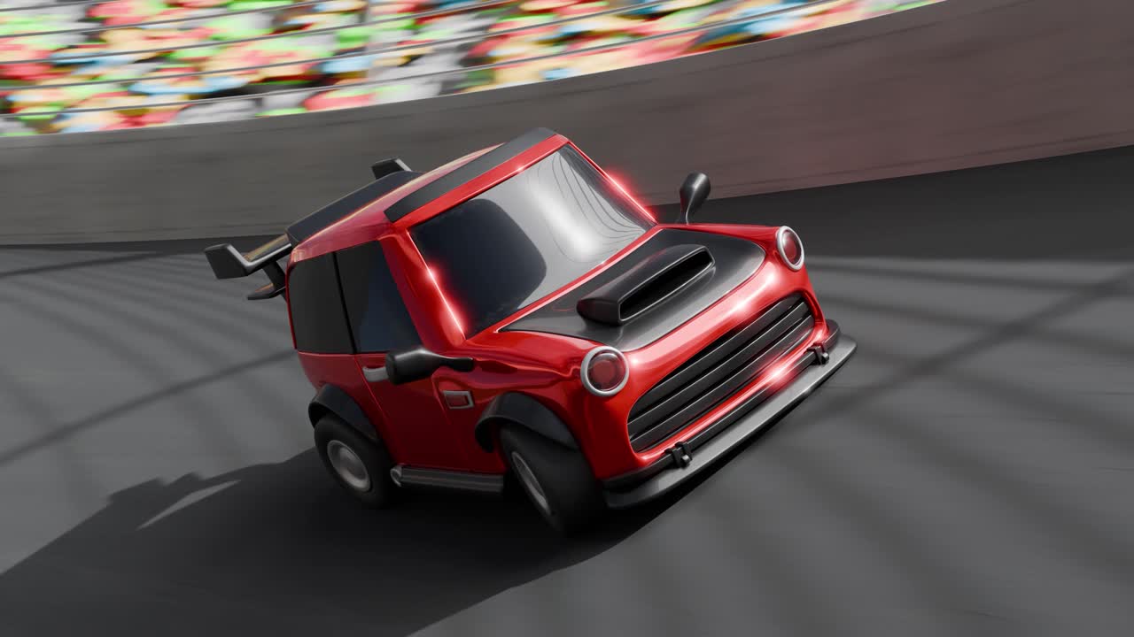 Red Race Car on Track