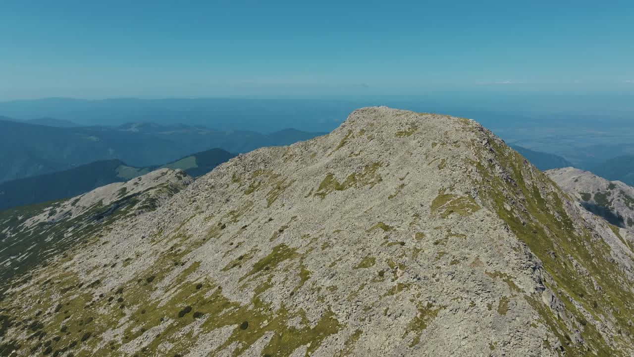 Aerial View of a Rocky Mountain Peak
