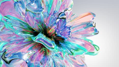 abstract iridescent flower