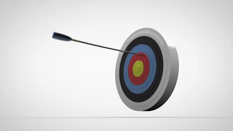 arrows flying towards dart board and hitting target