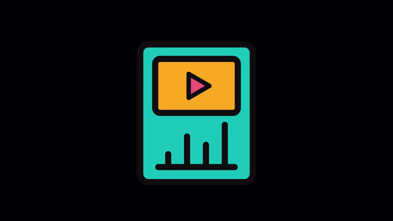 Ícone de Player de Vídeo para Celular com Animação de Play e Pause
