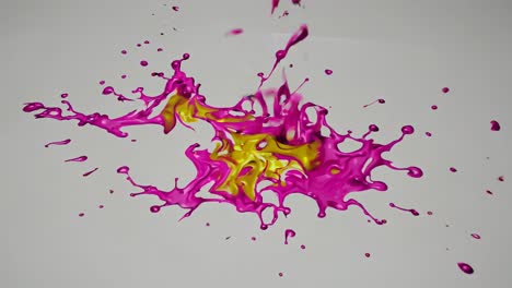 pink and yellow liquid splash