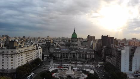 high aerial over plaza del congreso in buenos aires argentina south america 1