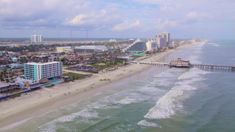 aerial drone view of daytona beach on a sunny summer day