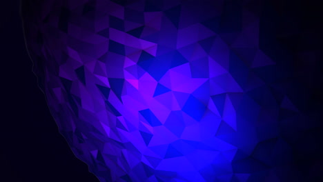 Futuristic-blue-liquid-orb-and-triangles-on-dark-black-gradient