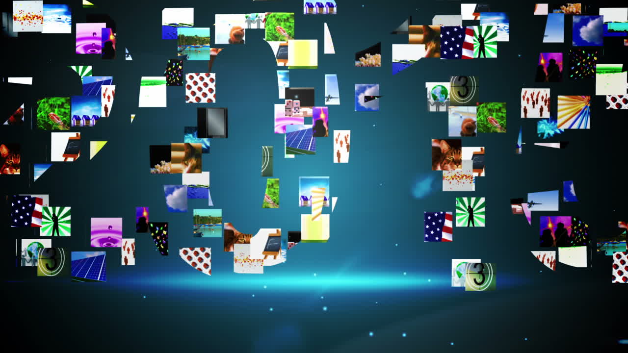 2015 메시지를 형성하는 비디오 클립