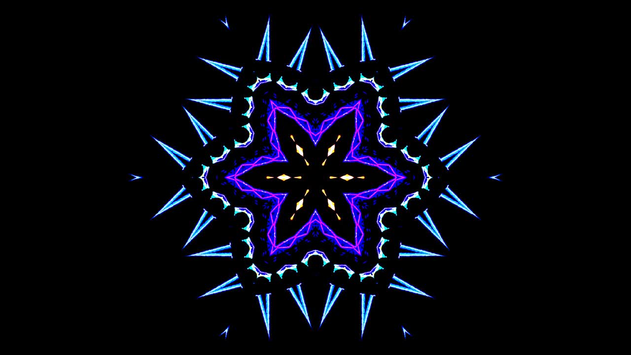 움직임을 바꾸는 반이는, 빛나는 빛의 아름다운 비디오 검은 배경