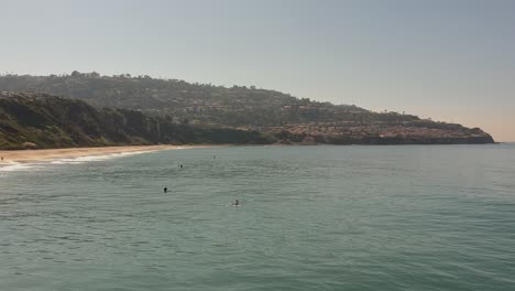 afternoon drone view from the the coast and waterside of redondo beach, california