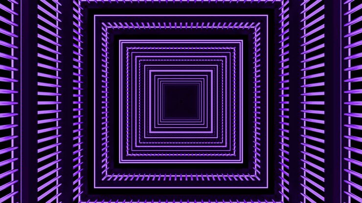 Technological Looped Abstract Background Hallway